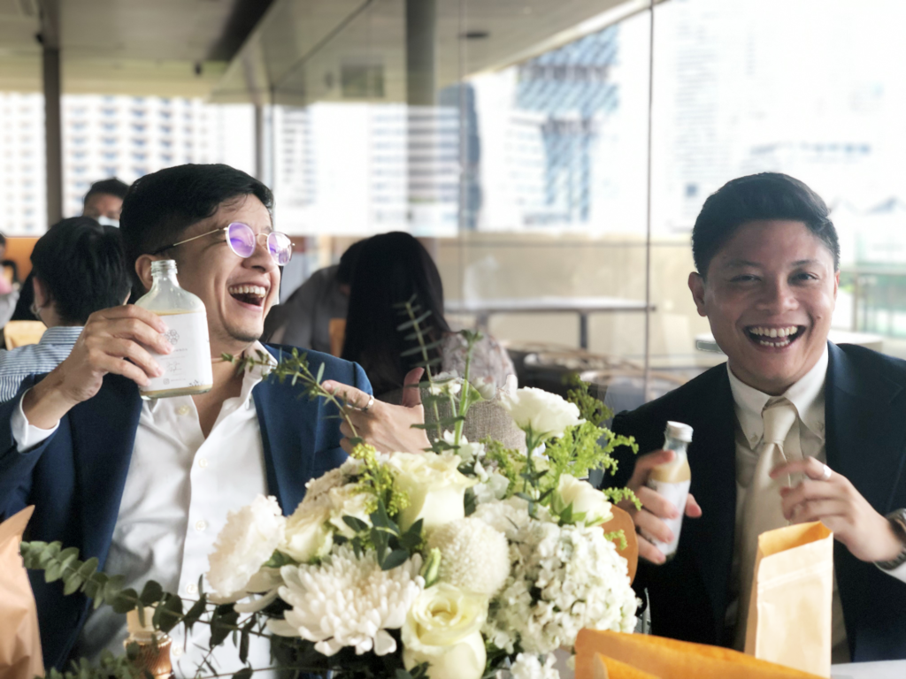 Two People Enjoying Coffee